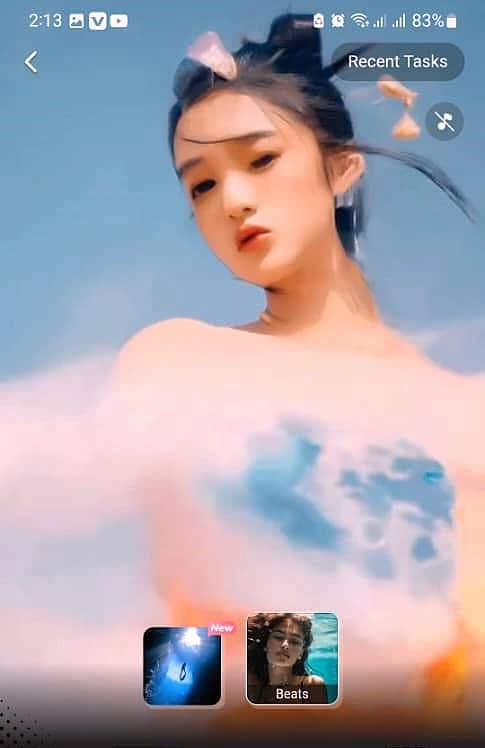 Wink mod APK feature of effects applying on your videos